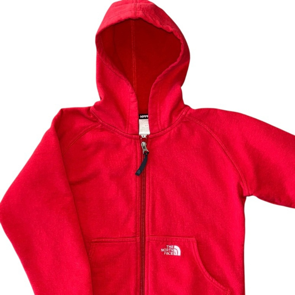 The North Face Kids Approach Full Zip Fleece Hoodie Jacket Sweatshirt Red Size S